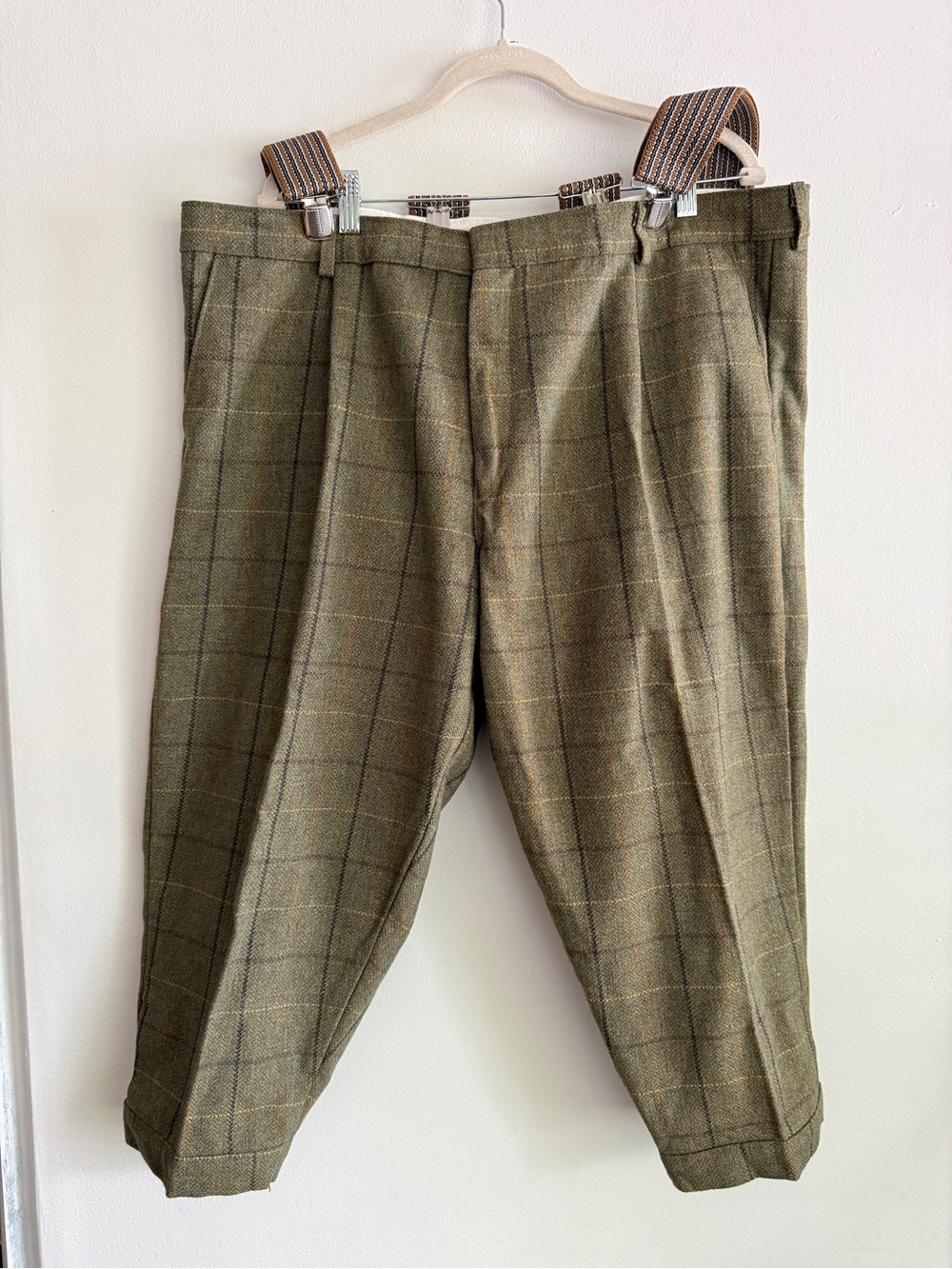 Vintage Alan Paine Tweed Knickerbockers Hunting Breeks Sz 44 Plus Fours England